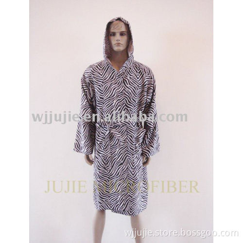 printing microfiber bathrobe
